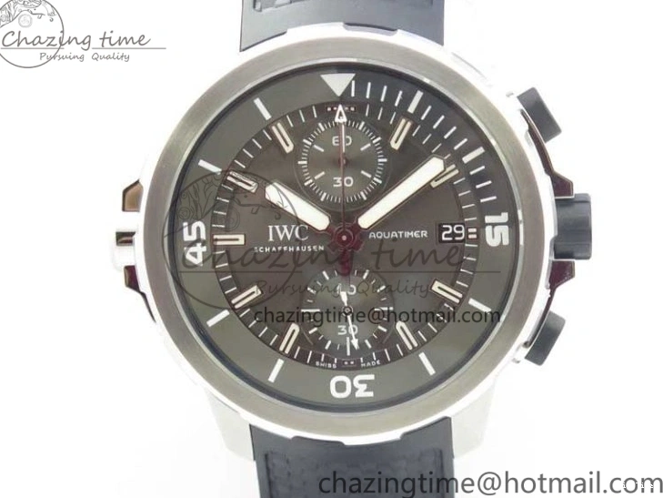 MIROTIME 0219 Aquatimer Chrono IW376803 V6F 1:1 Best Edition Gray Dial on Rubber Strap A FlexibleFit 7153